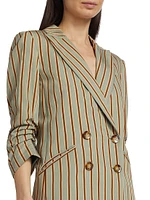 Kiernan Striped Double-Breasted Jacket