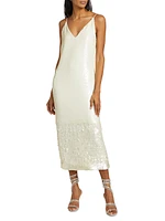 Perla Iridescent Sequined Midi-Dress