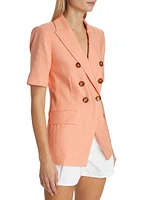 Atwood Stretch Linen Double-Breasted Jacket