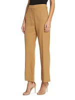 Brixton Linen-Blend Cropped Pants