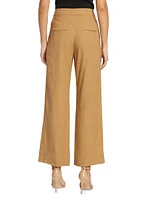 Brixton Linen-Blend Cropped Pants