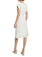 Octavia Linen-Blend Midi-Dress