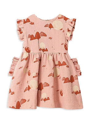 Little Girl's & Printed Gauze Fit-And-Flare Dress