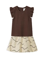 Little Girl's & Wanderlust Gauze Midi-Skirt