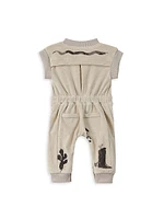 Baby's Printed Terry Coveralls