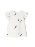 Baby Girl's Printed Ruffle-Trim T-Shirt Dress