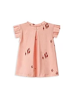 Baby Girl's Printed Ruffle-Trim T-Shirt Dress