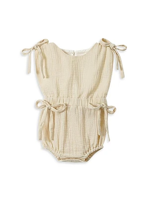 Baby Girl's Self-Tie Gauze Bodysuit