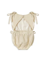 Baby Girl's Self-Tie Gauze Bodysuit