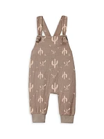 Baby's Cactus Print Gauze Overalls