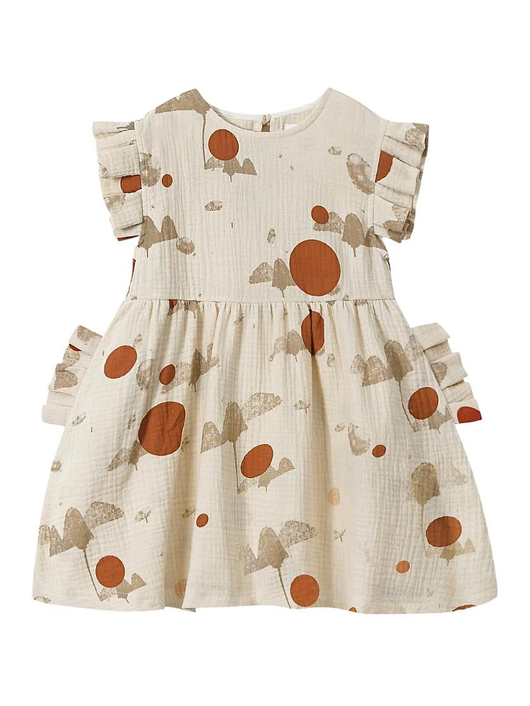 Little Girl's Printed Gauze Dress