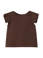 Baby Girl's Gauze Pleated Top