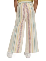 Little Girl's & Cleo Striped Cotton-Linen Pants