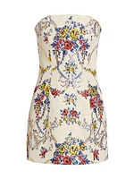 Velia Floral Jacquard Minidress