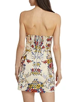 Velia Floral Jacquard Minidress