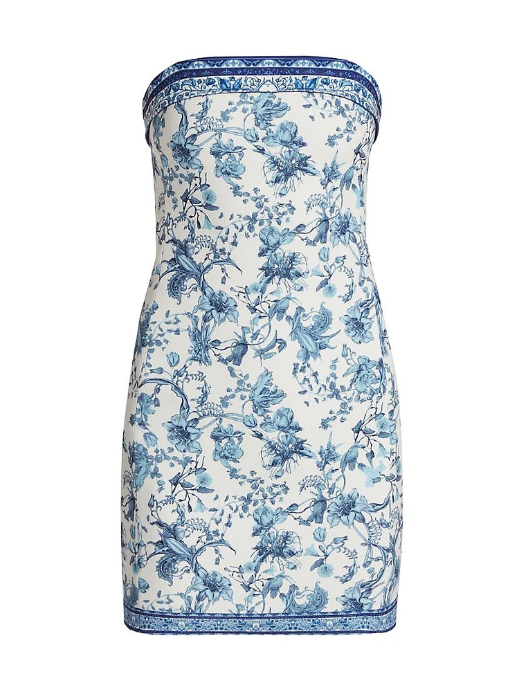 Kelly Floral Strapless Minidress