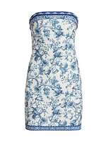 Kelly Floral Strapless Minidress