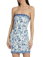 Kelly Floral Strapless Minidress