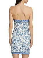 Kelly Floral Strapless Minidress