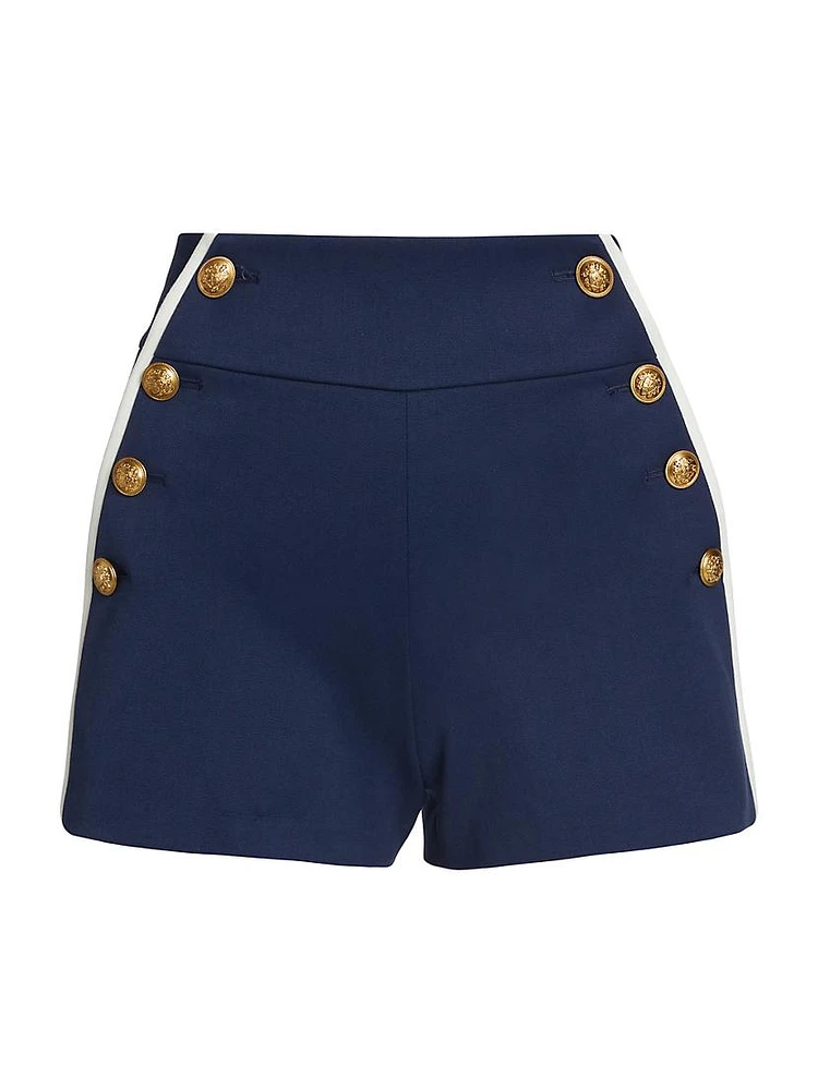 Narin High-Waist Buttoned Shorts