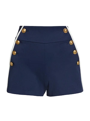 Narin High-Waist Buttoned Shorts