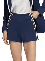 Narin High-Waist Buttoned Shorts