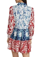 Paulie Tiered Floral Minidress