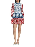 Paulie Tiered Floral Minidress