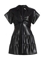 Mila Faux-Leather Minidress