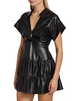 Mila Faux-Leather Minidress