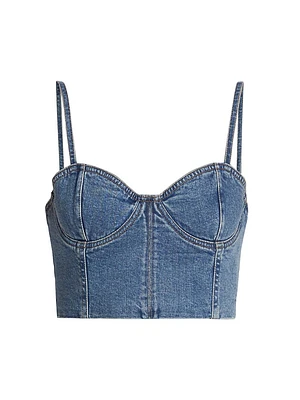 Natacha Denim Crop Bustier