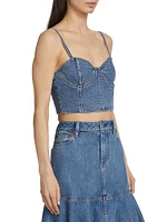 Natacha Denim Crop Bustier