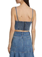 Natacha Denim Crop Bustier