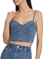 Natacha Denim Crop Bustier