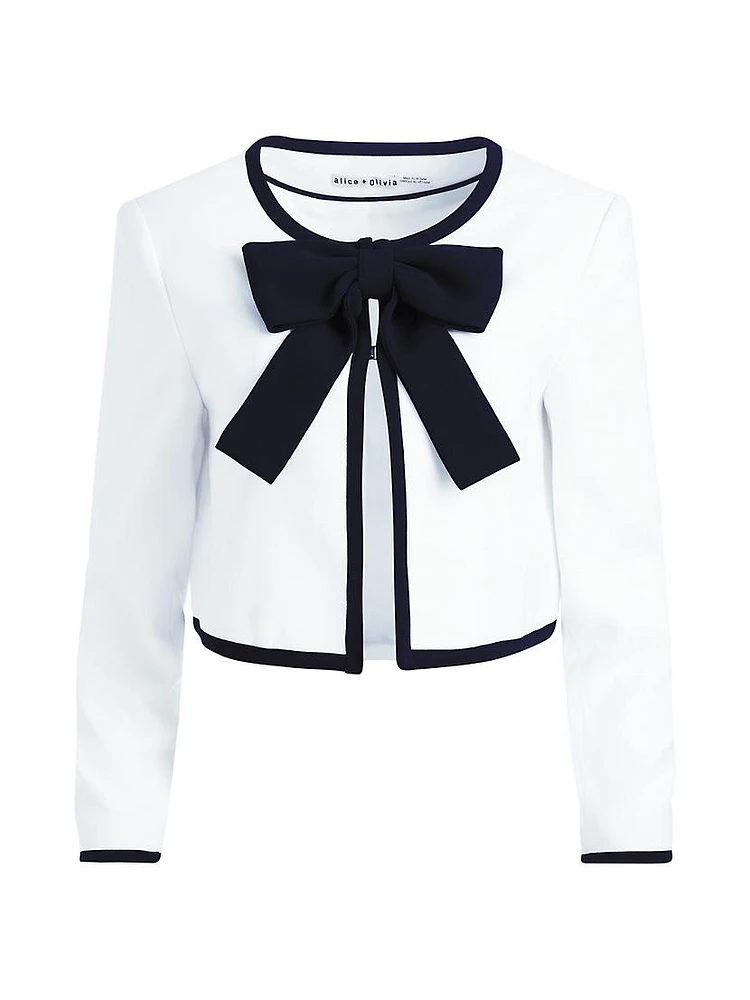 Kidman Bow-Front Crop Jacket