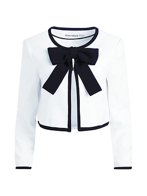 Kidman Bow-Front Crop Jacket