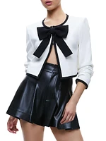 Kidman Bow-Front Crop Jacket