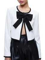 Kidman Bow-Front Crop Jacket