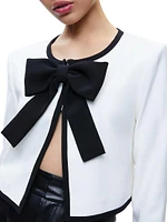 Kidman Bow-Front Crop Jacket