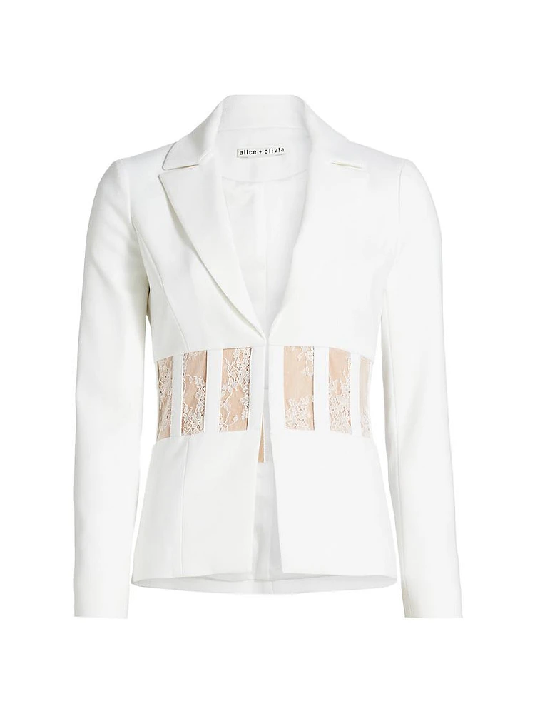 Alexia Lace-Embellished Blazer