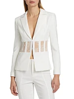 Alexia Lace-Embellished Blazer