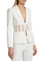 Alexia Lace-Embellished Blazer