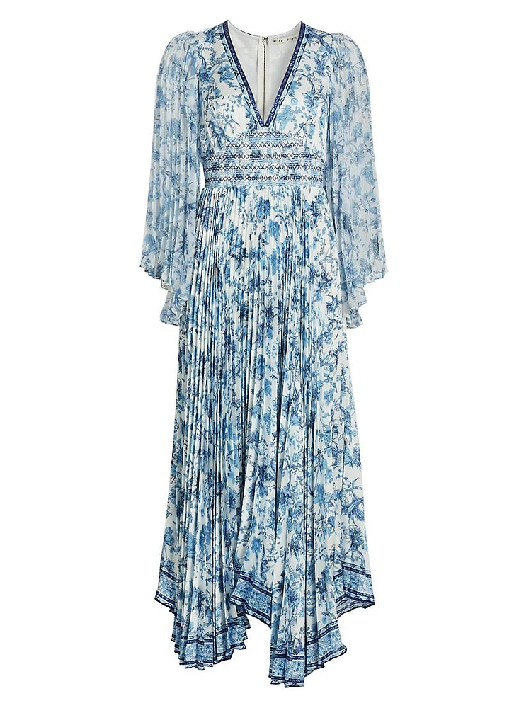 Sion Floral Pleated Maxi Dress