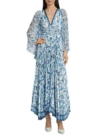 Sion Floral Pleated Maxi Dress