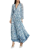 Sion Floral Pleated Maxi Dress