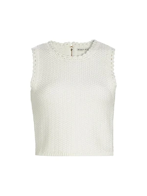 Amity Knit Cotton-Blend Shell