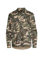 Camouflage Cotton Shirt Jacket