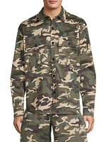 Camouflage Cotton Shirt Jacket