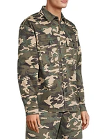 Camouflage Cotton Shirt Jacket