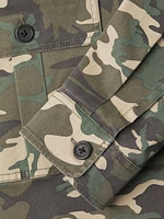 Camouflage Cotton Shirt Jacket